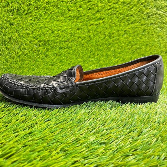 Allen Edmonds Maratano Mens Size 8.5 Black Classic Woven Leather Loafers Shoes main image 9